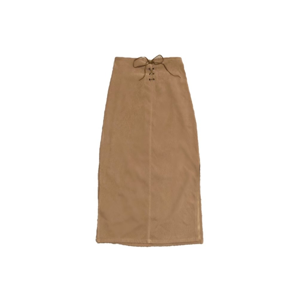 Amy Byer Tan Faux Suede Maxi Skirt Size 2 (EUC)